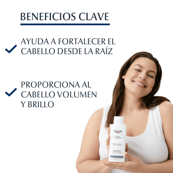 EUCERIN DERMOCAPILLAIRE SHAMPOO REVITALIZANTE ANTICAIDA  250ml - Imagen 3