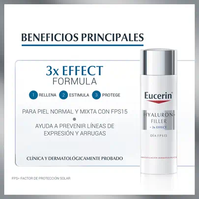 EUCERIN HYALURON-FILLER 3x EFFECT CREMA DE DIA FPS15 50ml - Imagen 3