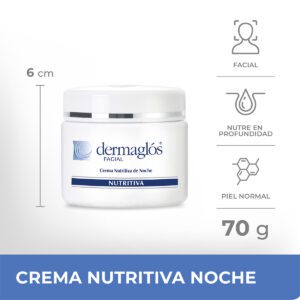 DERMAGLOS FACIAL CREMA NUTRITIVA DE NOCHE PIEL NORMAL  70gr - Imagen 3