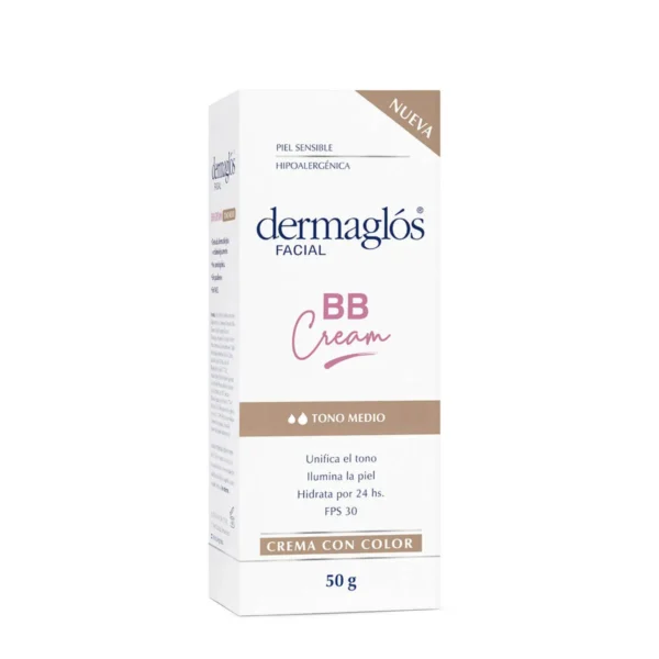 DERMAGLÓS FACIAL BB CREMA TONO MEDIO FPS30  50gr - Imagen 2