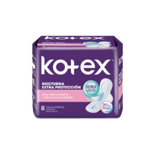 KOTEX NOCTURNA EXTRA PROTECCIÓN 8 unidades