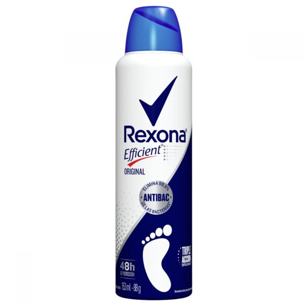 REXONA EFFICIENT ORIGINAL DESODORANTE PÉDICO EN AEROSOL 153 ml
