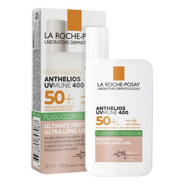 LA ROCHE-POSAY ANTHELIOS UVMUNE 400 ULTRA FLUIDO OIL CONTROL FPS50+ COLOR 50ml - Imagen 2