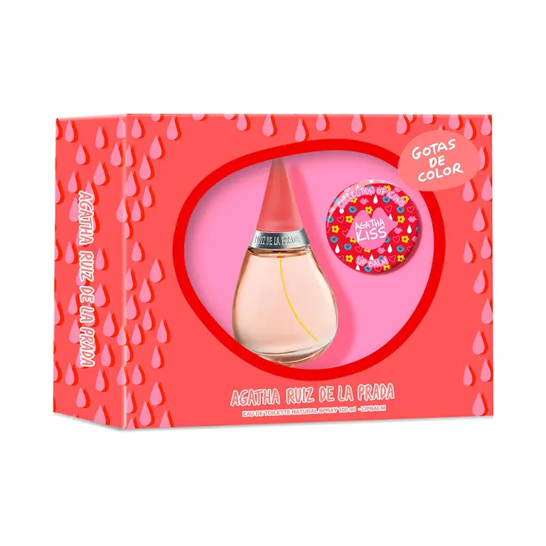 AGATHA RUIZ DE LA PRADA GOTAS DE COLOR EDT 100ml + LIPBALM COFRE