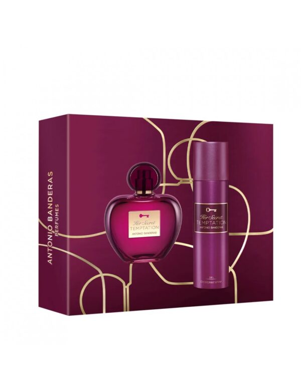 ANTONIO BANDERAS HER SECRET TEMPTATION EDT. 80ml + DEO 150ml COFRE