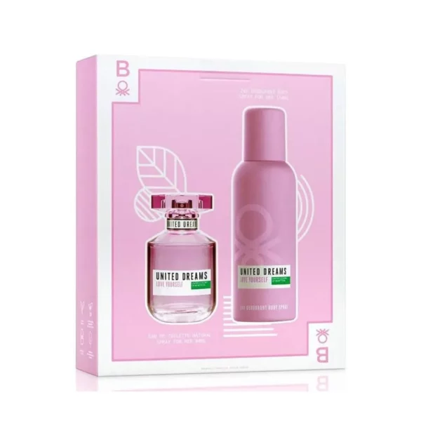 BENETTON LOVE YOURSELF EDT 80ml+DEO 100ml COFRE