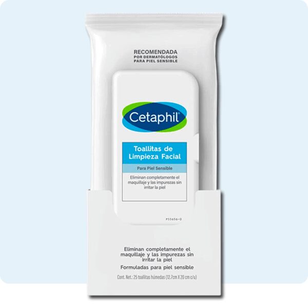 CETAPHIL TOALLITAS DE LIMPIEZA FACIAL 25 unidades