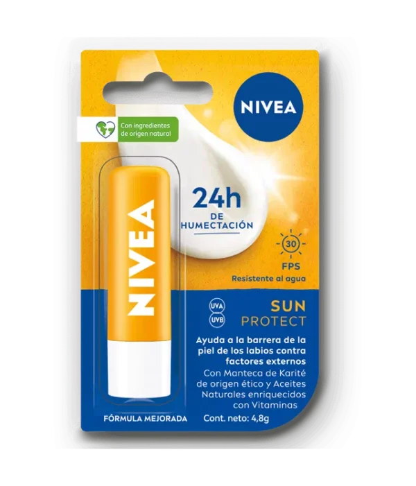 NIVEA BÁLSAMO LABIAL HUMECTANTE SUN PROTECT FPS30 4,8gr