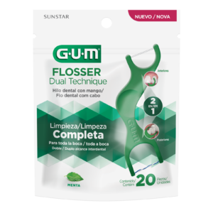 GUM FLOSSERS DUAL TECHNIQUE 20 unidades