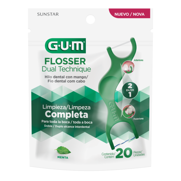 GUM FLOSSERS DUAL TECHNIQUE 20 unidades
