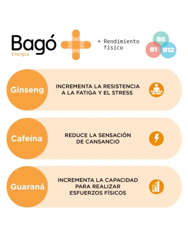 BAGÓ+ ENERGÍA 30comprimidos - Imagen 3