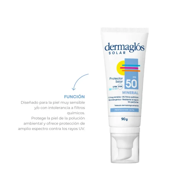 DERMAGLÓS SOLAR MINERAL EMULSIÓN FPS50 90gr - Imagen 4