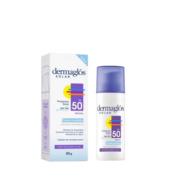 DERMAGLÓS SOLAR FACIAL FLUIDO SIN COLOR FPS50 50gr - Imagen 6