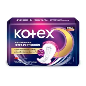 KOTEX NOCTURNA LARGA EXTRA PROTECCIÓN 6 unidades